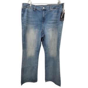 New NWT NYDJ Isabella Trouser Manhattan Beach Wide Leg Jeans Size 20 Slimming